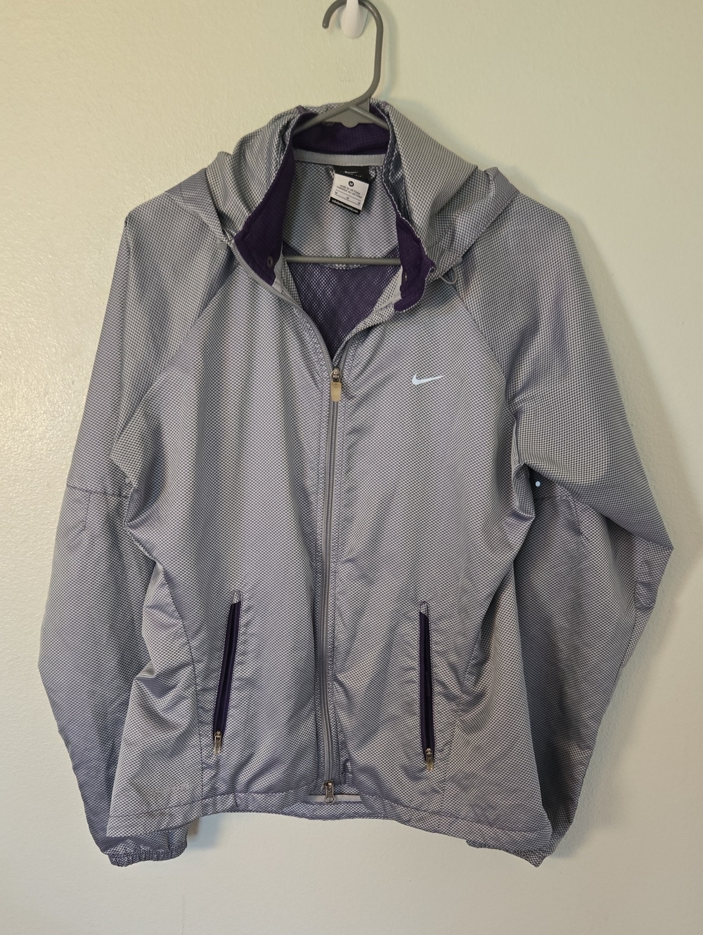Nike | Gray Purple Storm-FIT Water-resistant Windbreaker Jacket Size Medium